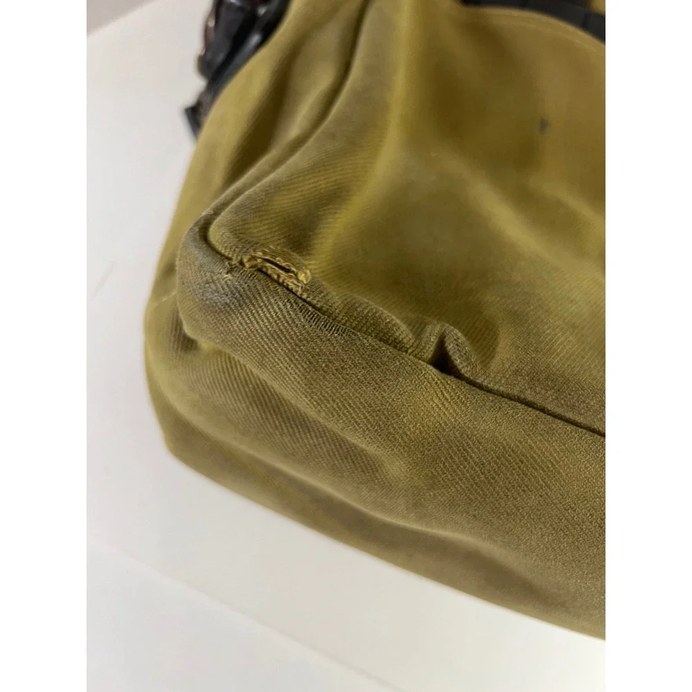 Filson 258 Rugged Twill Padded Briefcase Computer Bag Canvas Leather OtterGreen